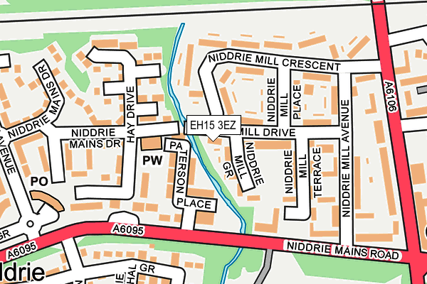 EH15 3EZ map - OS OpenMap – Local (Ordnance Survey)