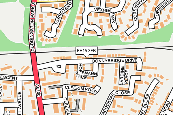 EH15 3FB map - OS OpenMap – Local (Ordnance Survey)