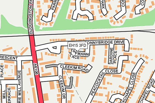 EH15 3FD map - OS OpenMap – Local (Ordnance Survey)