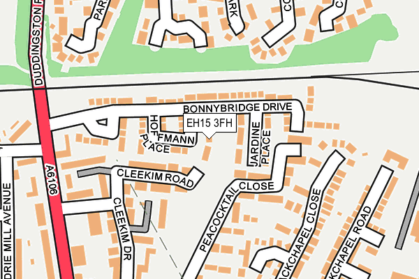 EH15 3FH map - OS OpenMap – Local (Ordnance Survey)