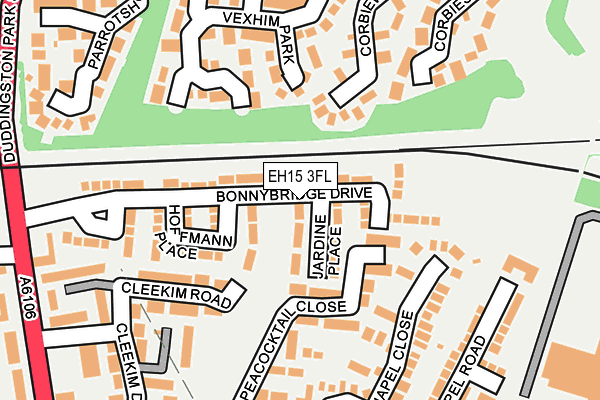 EH15 3FL map - OS OpenMap – Local (Ordnance Survey)