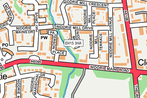 EH15 3HA map - OS OpenMap – Local (Ordnance Survey)