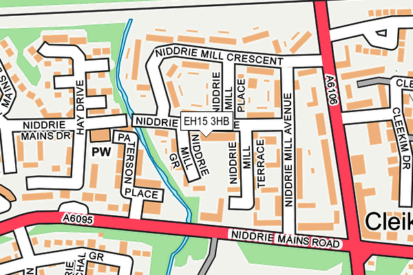 EH15 3HB map - OS OpenMap – Local (Ordnance Survey)