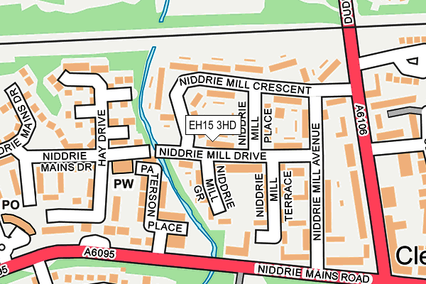 EH15 3HD map - OS OpenMap – Local (Ordnance Survey)