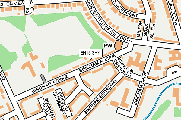 EH15 3HY map - OS OpenMap – Local (Ordnance Survey)