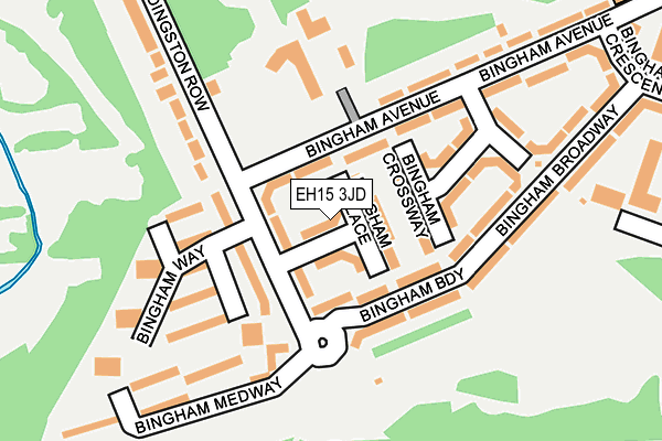 EH15 3JD map - OS OpenMap – Local (Ordnance Survey)