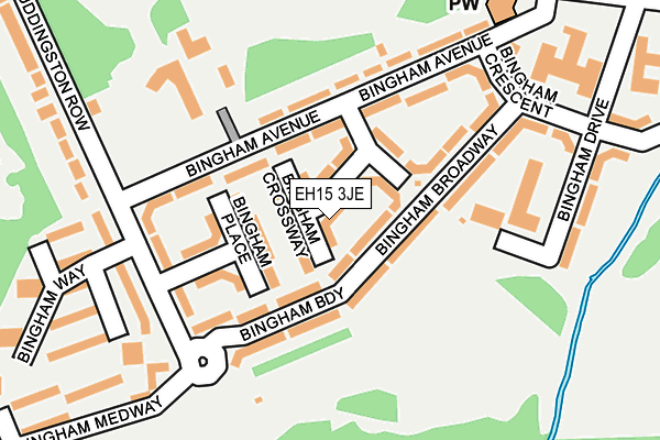 EH15 3JE map - OS OpenMap – Local (Ordnance Survey)