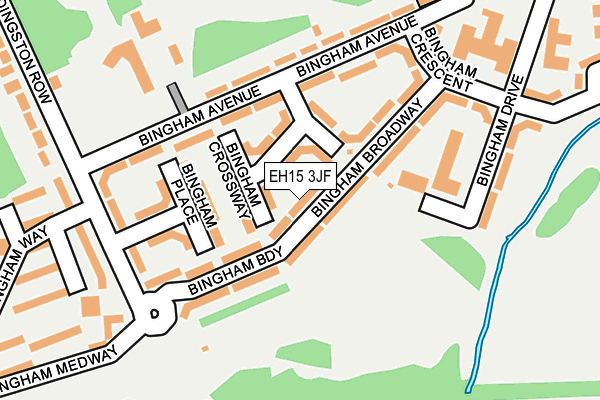 EH15 3JF map - OS OpenMap – Local (Ordnance Survey)