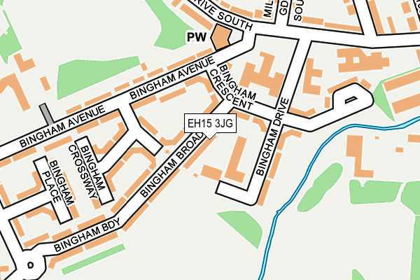 EH15 3JG map - OS OpenMap – Local (Ordnance Survey)