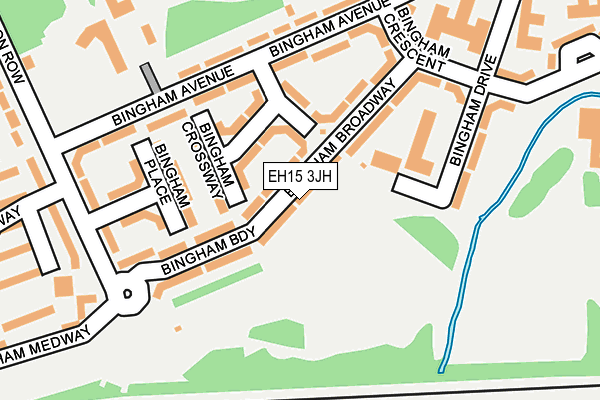 EH15 3JH map - OS OpenMap – Local (Ordnance Survey)