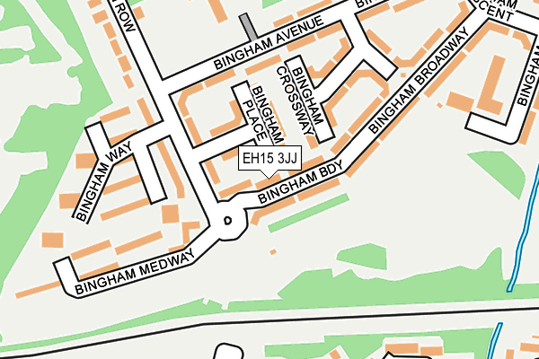 EH15 3JJ map - OS OpenMap – Local (Ordnance Survey)