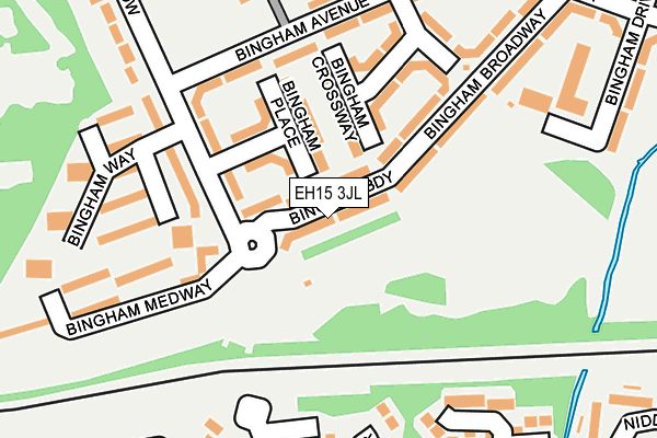 EH15 3JL map - OS OpenMap – Local (Ordnance Survey)