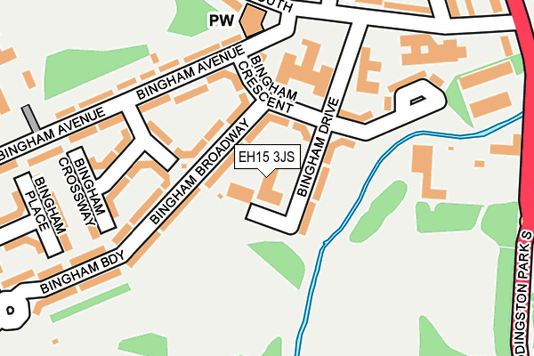 EH15 3JS map - OS OpenMap – Local (Ordnance Survey)