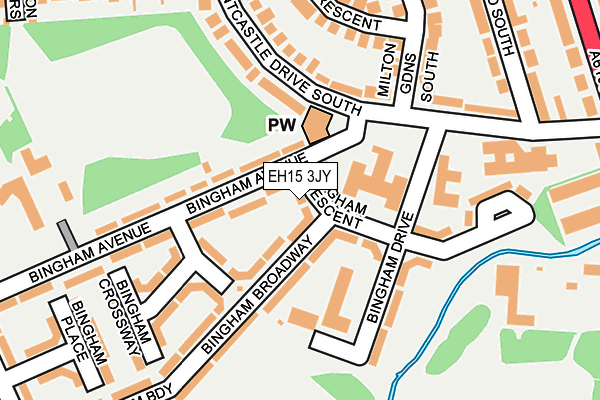 EH15 3JY map - OS OpenMap – Local (Ordnance Survey)