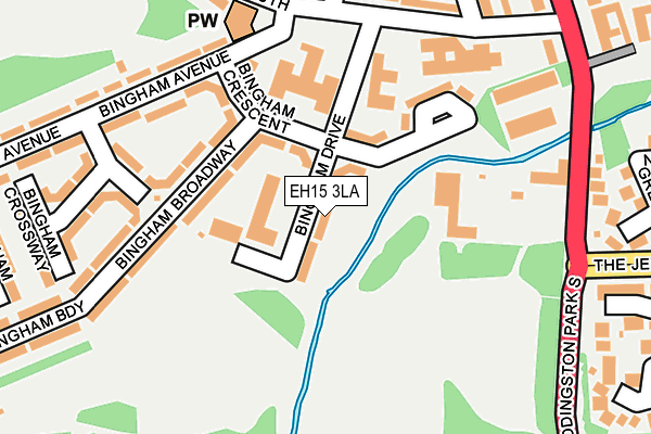 EH15 3LA map - OS OpenMap – Local (Ordnance Survey)