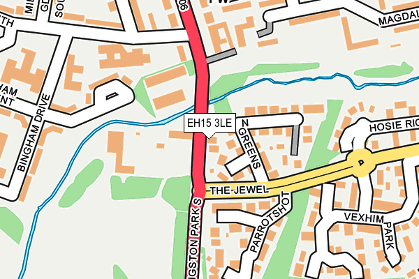 EH15 3LE map - OS OpenMap – Local (Ordnance Survey)