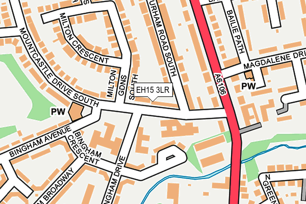 EH15 3LR map - OS OpenMap – Local (Ordnance Survey)