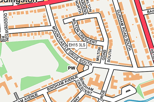 EH15 3LS map - OS OpenMap – Local (Ordnance Survey)