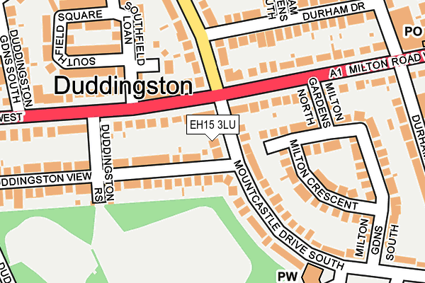 EH15 3LU map - OS OpenMap – Local (Ordnance Survey)