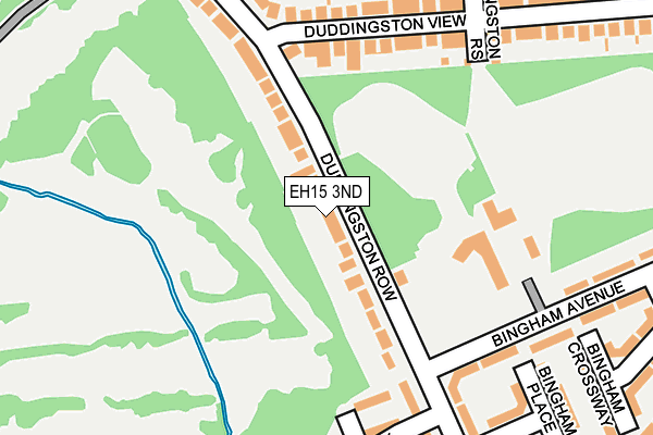 EH15 3ND map - OS OpenMap – Local (Ordnance Survey)