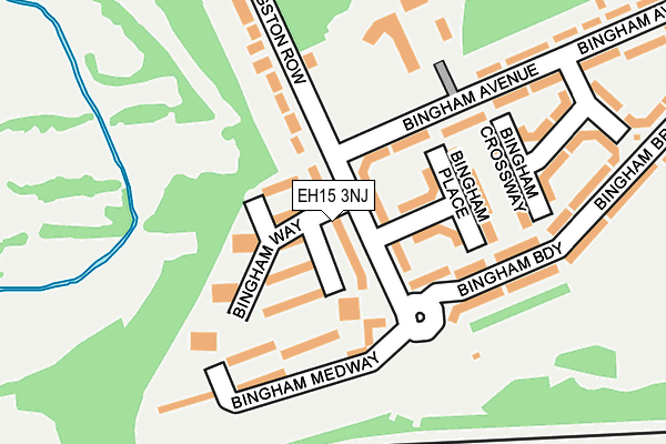 EH15 3NJ map - OS OpenMap – Local (Ordnance Survey)