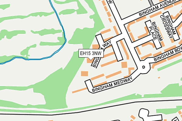 EH15 3NW map - OS OpenMap – Local (Ordnance Survey)