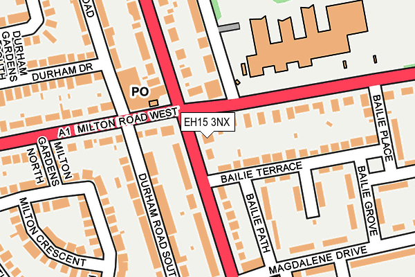 EH15 3NX map - OS OpenMap – Local (Ordnance Survey)