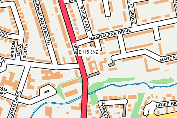 EH15 3NZ map - OS OpenMap – Local (Ordnance Survey)