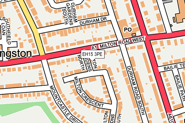 EH15 3PE map - OS OpenMap – Local (Ordnance Survey)