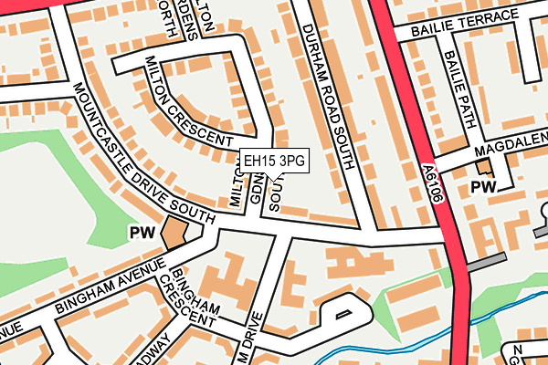 EH15 3PG map - OS OpenMap – Local (Ordnance Survey)