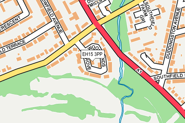 EH15 3PP map - OS OpenMap – Local (Ordnance Survey)