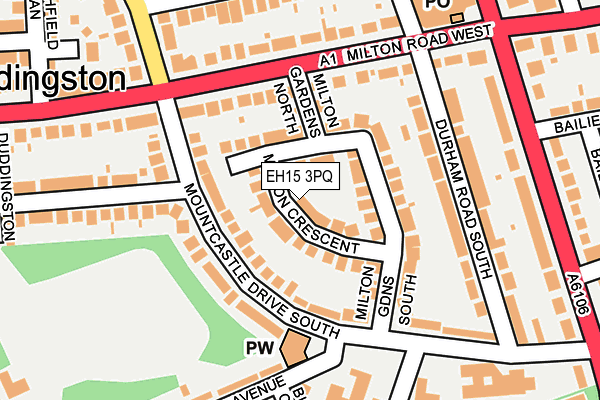 EH15 3PQ map - OS OpenMap – Local (Ordnance Survey)