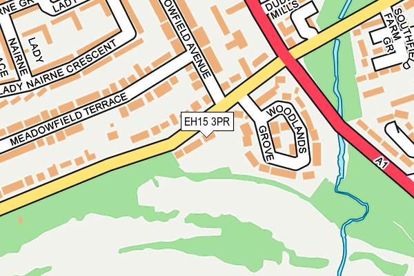 EH15 3PR map - OS OpenMap – Local (Ordnance Survey)