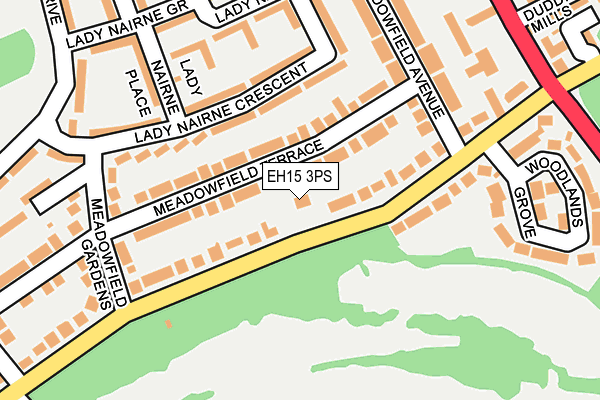 EH15 3PS map - OS OpenMap – Local (Ordnance Survey)