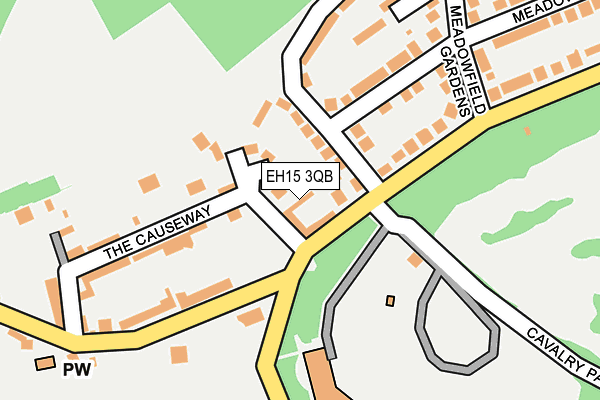 EH15 3QB map - OS OpenMap – Local (Ordnance Survey)