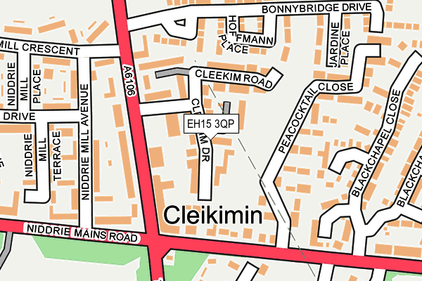 EH15 3QP map - OS OpenMap – Local (Ordnance Survey)