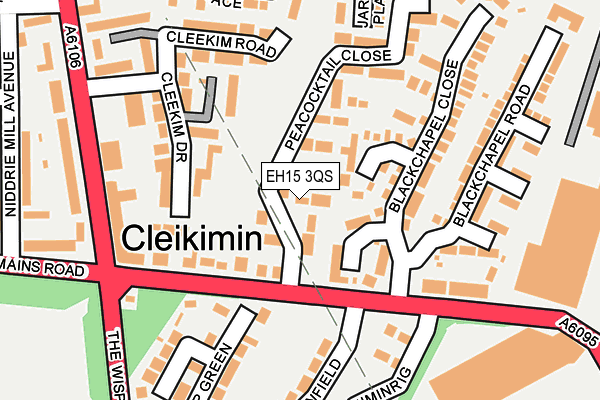 EH15 3QS map - OS OpenMap – Local (Ordnance Survey)