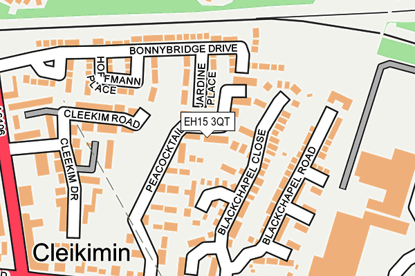 EH15 3QT map - OS OpenMap – Local (Ordnance Survey)