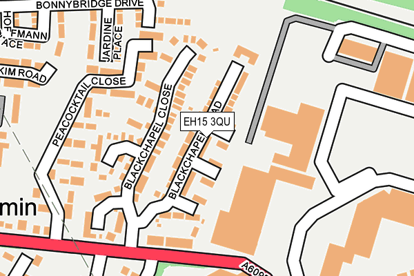 EH15 3QU map - OS OpenMap – Local (Ordnance Survey)