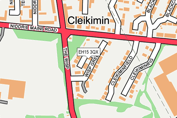 EH15 3QX map - OS OpenMap – Local (Ordnance Survey)