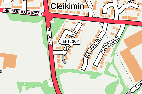 EH15 3QY map - OS OpenMap – Local (Ordnance Survey)