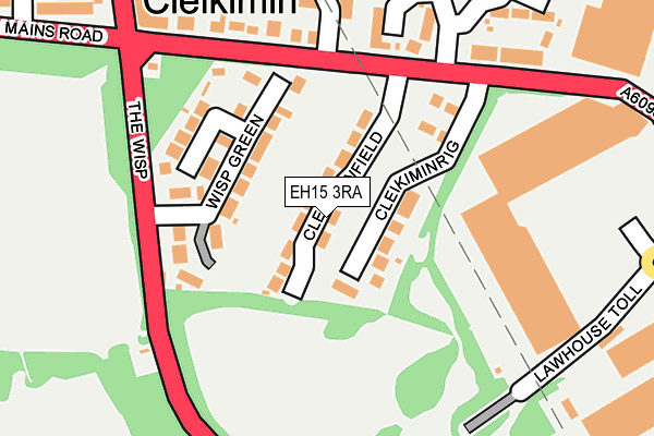 EH15 3RA map - OS OpenMap – Local (Ordnance Survey)