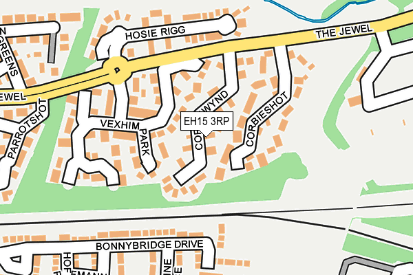 EH15 3RP map - OS OpenMap – Local (Ordnance Survey)