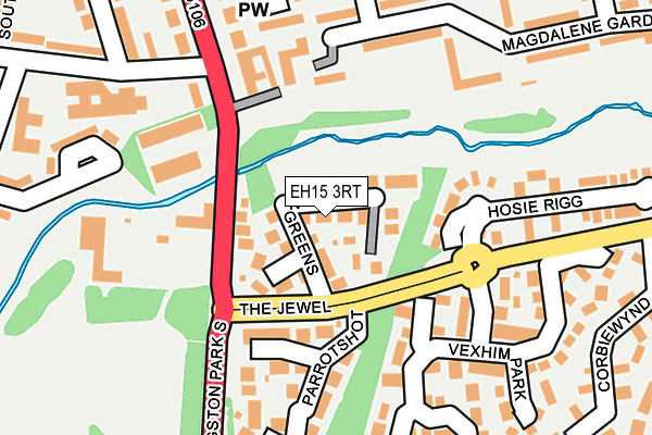 EH15 3RT map - OS OpenMap – Local (Ordnance Survey)