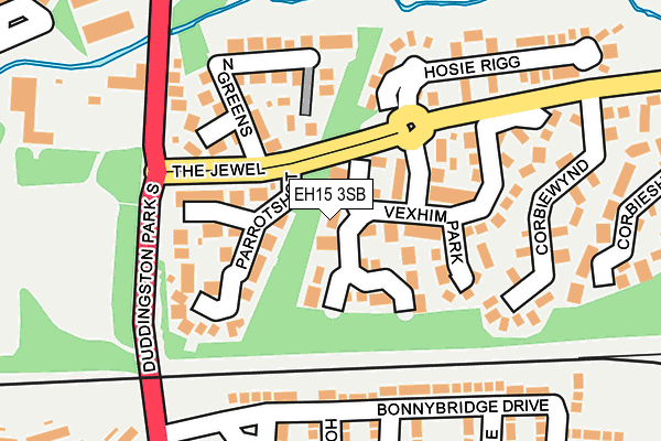 EH15 3SB map - OS OpenMap – Local (Ordnance Survey)