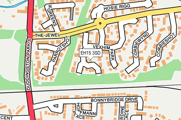 EH15 3SD map - OS OpenMap – Local (Ordnance Survey)