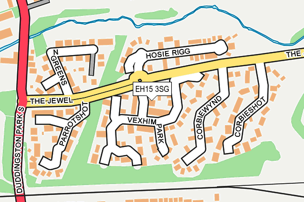 EH15 3SG map - OS OpenMap – Local (Ordnance Survey)