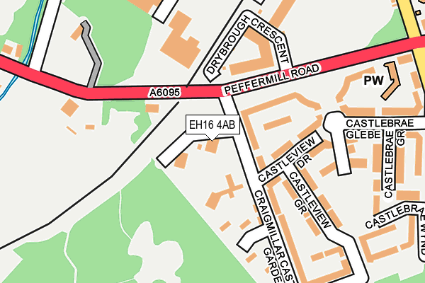 EH16 4AB map - OS OpenMap – Local (Ordnance Survey)