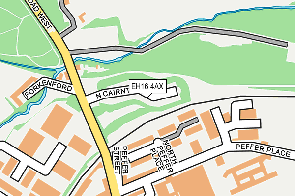 EH16 4AX map - OS OpenMap – Local (Ordnance Survey)