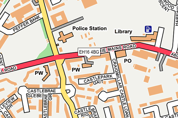 EH16 4BG map - OS OpenMap – Local (Ordnance Survey)